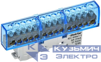 Шина нулевая N изол. на универс. держ. 8х12-14-С TEKFOR IEK TF-NN20-14-KL-K07