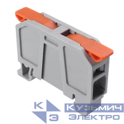 Клемма проходная СМК 222-2521D 1п на DIN-рейку 6-25кв.мм сер. (уп.30шт) Rexant 07-5292