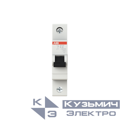 Автоматический выключатель 1п SH201 B40 6,0кА ABB 2CDS211001R0405
