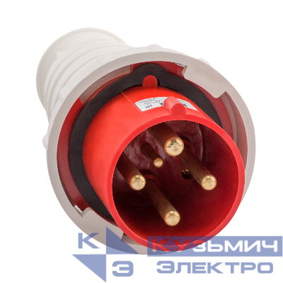 Вилка кабельная 035 63А 380AC 3P+PE+N 6ч IP67 КЭАЗ 222743
