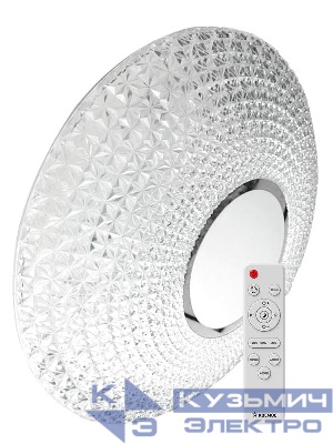 Светильник светодиодный PREMIUM CRYSTAL 75Вт 230В 3000-6500К 6000лм IP40 505х125мм настенно-потолочный управляемый с пультом ДУ КОСМОС KSCrys75W