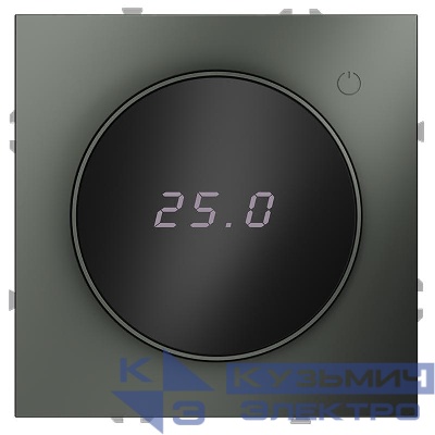 Терморегулятор электронный S70 с индикацией и датчиком для теплого пола механизм титан Voltum VLS070106