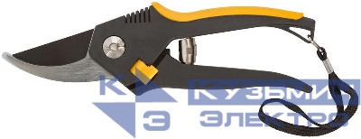 Секатор "Люкс" режущие кромки внахлест тефлон.покрытие лезвий прорезиненные ручки 200мм FIT 77093