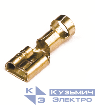 Наконечник без изоляции "розетка" 1.5-2.5кв.мм A=6.3х0.8мм (уп.100шт) DKC 2B02L