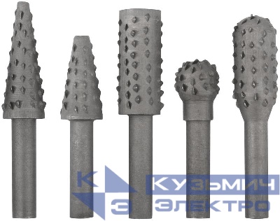 Шарошка стальная по дереву 5шт FIT 36455