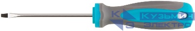 Отвертка CrV сталь прорезиненная ручка SL3х75мм MOS 53706М