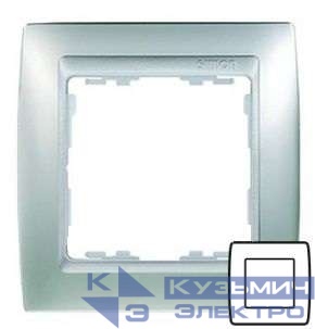 Рамка 1-м Simon82 матов. алюм. Simon 82914-33