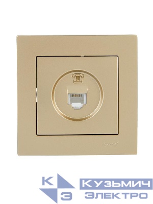 Розетка телефонная VESNA евро зол. LEZARD 742-3688-137
