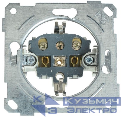 Розетка 1-м СП Bolero РС11-1-0-Б 16А IP20 с заземл. механизм бел. IEK ERB11-16