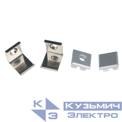 Набор аксессуаров UFE-N05 SILVER A POLYBAG для алюм. профиля крепеж. скобы 4шт сталь заглушки 4шт пластик серебр. Uniel UL-00000625