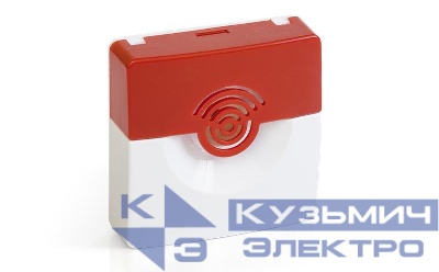 Оповещатель охранно-пожарный звуковой ОПОП 2-35 24В (корпус бел./красн.) Рубеж Rbz-208465