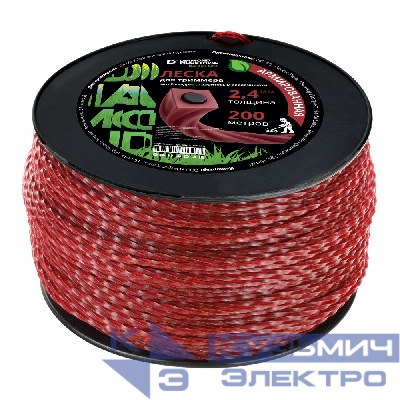 Diamond Industrial Леска для триммеров 2,4 мм 200 м квадрат витой армированная графитовым сердечником Diamond Industrial