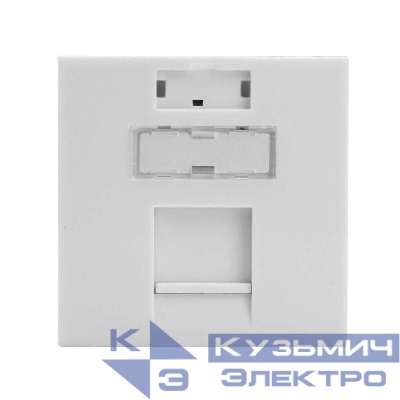 Вставка 45х45 для 1 модуля Keystone (аналог Mosaic) бел. DKC RNW451WH
