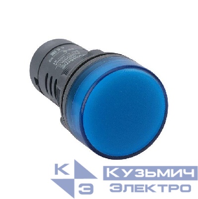 Лампа светосигнальная SB7 d22мм 24В DC син. моноблочная SE SB7EV06BP