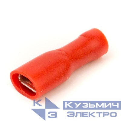 Наконечник изол. "розетка" 0.25-1.5кв.мм А=4.8х0.8мм кр. (уп.100шт) DKC 2A01TP