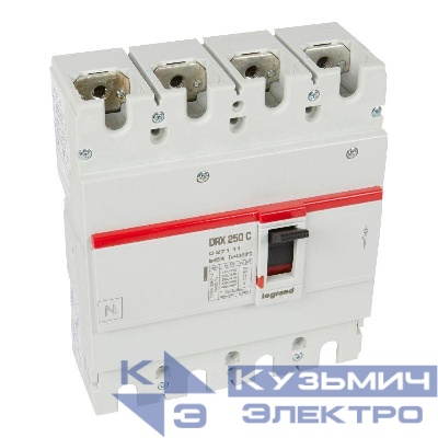 Выключатель автоматический 4п 250А 18кА DRX250 термомагнитн. расцеп. Leg 027111
