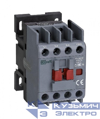 Контактор КМ-102 12А кат. 220В/230В AC 1НЗ AC-3 AC-4 DEKraft 22034DEK