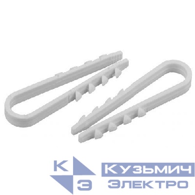 Дюбель-хомут для круглого кабеля 11-18мм бел. (уп.10шт) ЭРА Б0045088