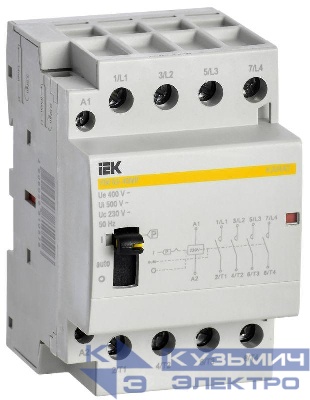 Контактор модульный КМ63-40МР AC с ручным управ. KARAT IEK MKK22-63-40