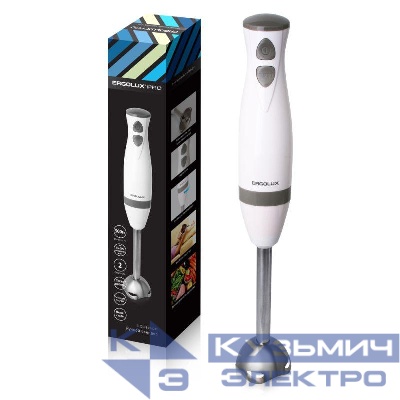 Блендер ELX-HB02-C31 2 скорости 500Вт 220-240В нерж.сталь бел./сер. Ergolux 13125