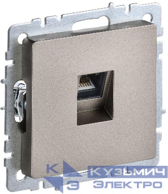 Розетка компьютерная СП RJ45 кат.5E BRITE РК10-БрШ механизм шампань IEK BR-K10-1-K37