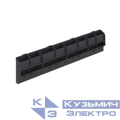 Держатель шинный FRAME 162мм 4 сегмента до 20 полюсов (для всех щитков) черн. DKC F08BBHU1