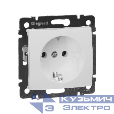 Розетка 1-м СП Valena 16А IP21 с заземл. на винтах механизм бел. IEK 774420