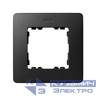 Рамка 1-м Simon82 Detail бел./графит Simon 8200610-038
