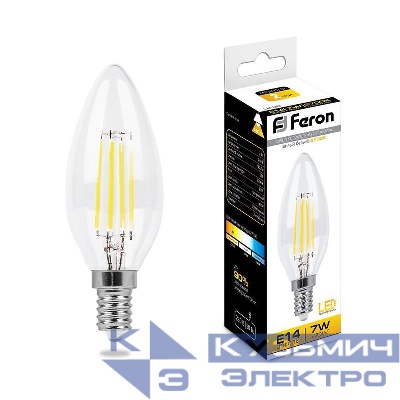 Лампа светодиодная LB-66 7Вт 2700К E14 230В FERON 25726