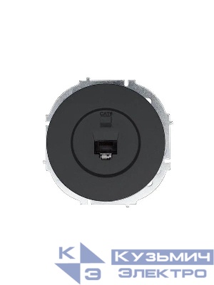 Розетка компьютерная СП OSEN RJ45 кат.6 механизм черн. бархат LEZARD 743-4288-140