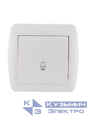Кнопка звонка Demet бел. LEZARD 711-0200-103