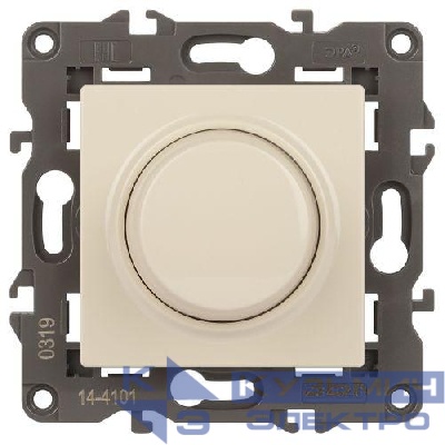 Светорегулятор поворотно-нажимной 400ВА 230В 14-4101-02 Elegance сл. кость ЭРА Б0034340