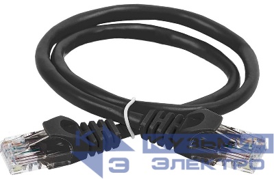 Патч-корд кат.5E UTP 3м черн. ITK PC09-C5EU-3M