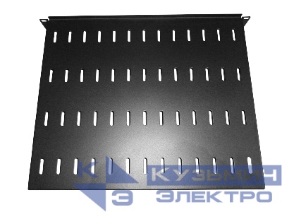 Полка консольная 1U, глубина 370, без крепежа, черная