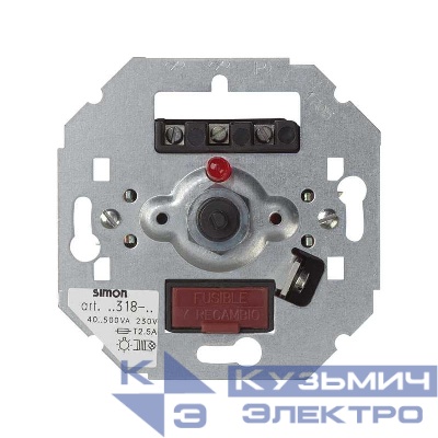 Механизм светорегулятора поворотно-нажимного Simon 82 88 40-500Вт универс. проходной с подсветкой Simon 75318-39