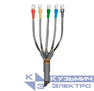 Муфта кабельная концевая универс. 1кВ 1ПКВ(Н)ТпНнг-LS-5х(35-50) с болтовыми наконечниками Нева-Транс Комплект 22040110