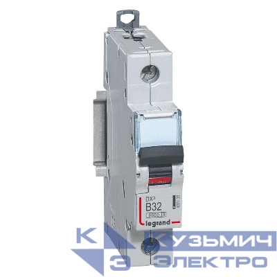 Выключатель автоматический модульный 1п B 32А 10кА DX3 6000 1мод. 230/400В Leg 407435