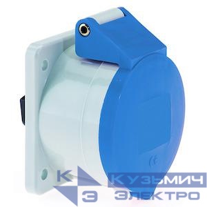 Розетка встраиваемая 16А 3п 2P+E IP44 56х56 Bals 131