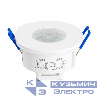 Датчик движения и освещенности 1200Вт 8м 120град. (гориз.) 360град. (верт.) бел. SEN55 артикул 51519 FERON 51519