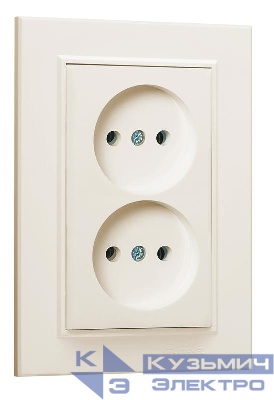Розетка 2-м СП Karea 10А IP20 б/з крем. Makel 56010017