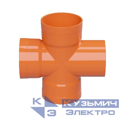 Ответвитель Х-образ. для гофр. двустен. труб 90град. d110 DKC 022110