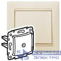 Розетка телевизионная оконечная TV СП Valena 10дБ механизм сл. кость (DIY-упак.) Leg 695617