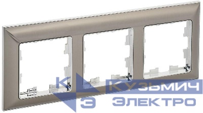 Рамка 3-м BRITE РУ-3-Бр хром/никель IEK BR-M32-12-4-K23
