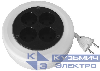 Удлинитель-рулетка 4х5м без заземл. 10А IP20 SR 4х5-R УХ10-104 2.2кВт ПВС Volsten 12431