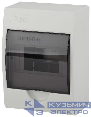 Бокс ЩРН-П-6 мод. навесной пластик IP41 SIMPLE NO-box_simple-plastic_6_surface ЭРА Б0041522