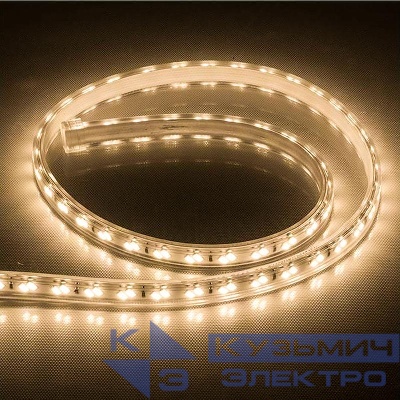 Лента светодиодная LS705 12х1Вт/м 220В IP65 3000 с 1 сетевым шнуром 2 заглушками 2 коннекторами в комплекте (уп.50м) FERON 32716