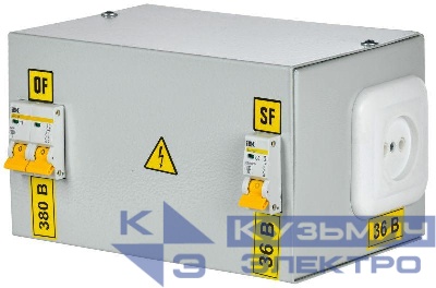 Ящик с понижающим трансформатором ЯТП 0.25 380/36В (3 авт. выкл.) 36 УХЛ4 IP30 IEK MTT21-036-0250