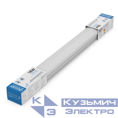 Светильник светодиодный Universal 18Вт 6500К IP65 1800лм 605х60х56мм матов. с БАП 90мин GAUSS 843424318A