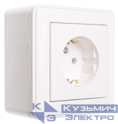 Коробка подъемная 1-м ОП W59 с рамкой бел. SE KP-152-18