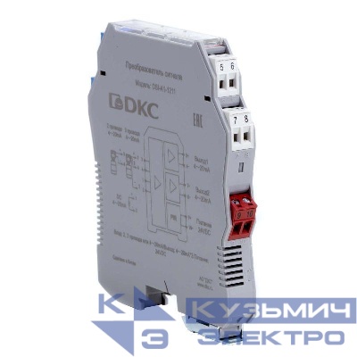Преобразователь сигнала DSI 1 вход 4…20мА 2 выхода 4…20мА DKC DSI-A1-1211
